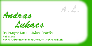 andras lukacs business card